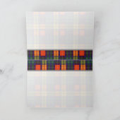 お祝い-タータンチェックのBuchananのスコットランドのブランク カード (内部)