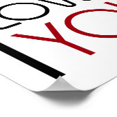 お祝い「ハッピーマザーズデイ」とハート ポスター (角)