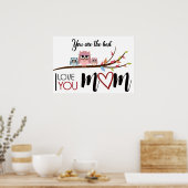 お祝い「ハッピーマザーズデイ」とハート ポスター (キッチン)