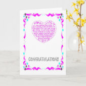 お祝い、ハート カード (黄色い花)