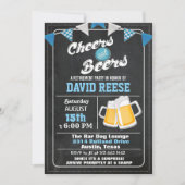 お祝い＆ビール　定年退職のご案内 招待状 (正面)