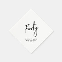お祝い フォーティー | 現代の大人の40歳の誕生日パーティー
