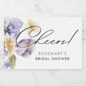 お祝い フラワー ブライダル ティーパーティー ブライダルシャワー スパークリングワインラベル (シングルラベル)