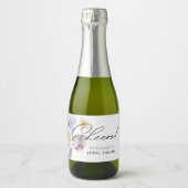 お祝い フローラル ブライダル ティーパーティー ブライダルシャワー スパークリングワインラベル (正面)