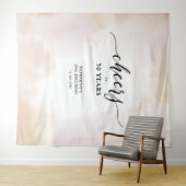 お祝い | ミニマルな水彩デザインの大人向け誕生日パーティー タペストリー (インサイチュ(横))