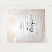 お祝い | ミニマルな水彩デザインの大人向け誕生日パーティー タペストリー (正面(横))