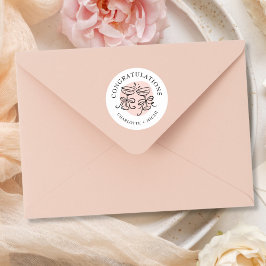 お祝い モダン ドゥードル ラウンドシール