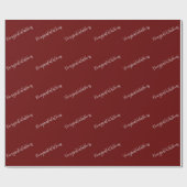 お祝い モダン ミニマル カリグラフィー ラッピングペーパー (フラット)