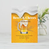 お祝い&乾杯の誕生日招待状 招待状 (スタンド正面)