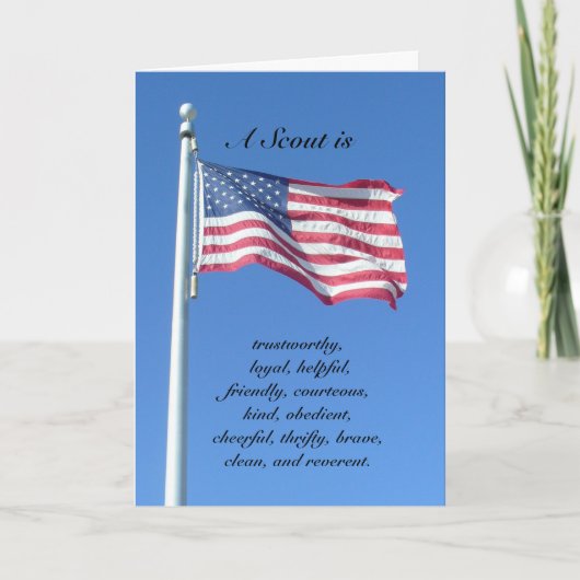 お祝い: 偵察者は…あります カード (正面)