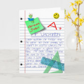 お祝い-児童の等級-プロジェクト カード (黄色い花)