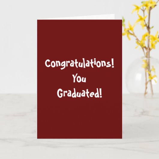 お祝い! 卒業しました! カード (黄色い花)