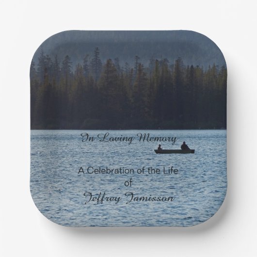 お祝い,名前,漁師の湖,広場 ペーパープレート (正面)