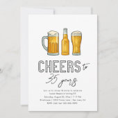 お祝い 大人の誕生日招待状 | ビール招待状 招待状 (正面)