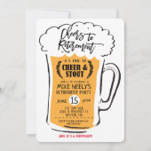 お祝い!定年退職 ビール 定年退職のお誘い 招待状 (正面)