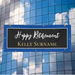 お祝い!幸福な退職バナー 横断幕