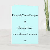 お祝い! … (彼のために) カード (裏面)