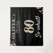 お祝い・感動の80歳の誕生日パーティー背景 タペストリー (正面)