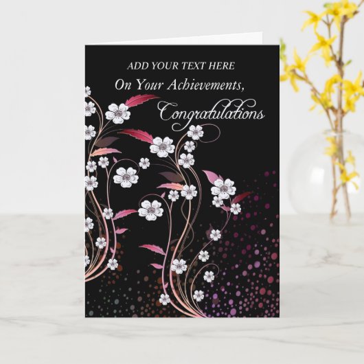 お祝い/成功 カード (黄色い花)