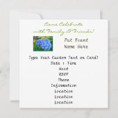 お祝い!招待状カードブルーアジャンジア 招待状 (裏面)