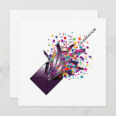 お祝い 招待状 (正面/裏面)