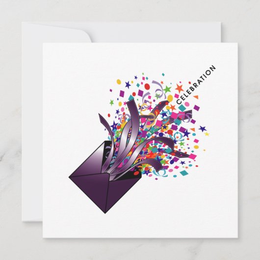 お祝い 招待状 (正面)