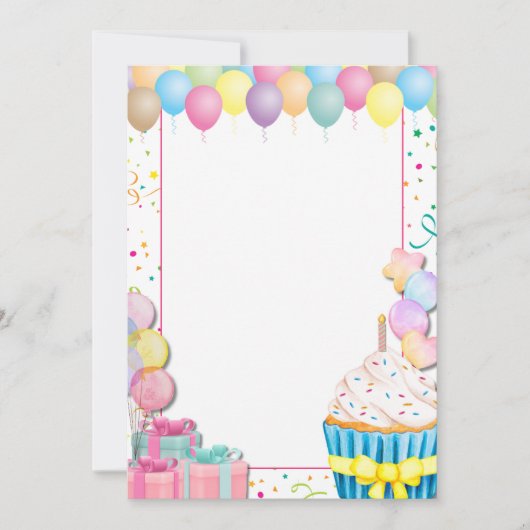 お祝い 招待状 (正面)