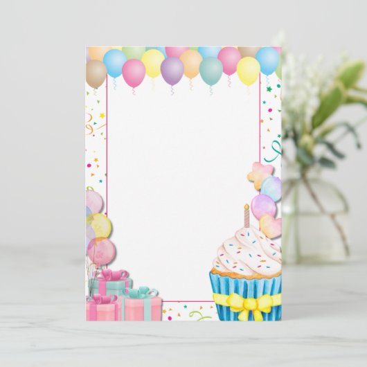 お祝い 招待状 (スタンド正面)