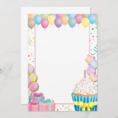 お祝い 招待状 (正面/裏面)