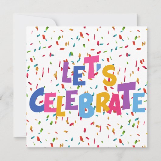 お祝い 招待状 (正面)