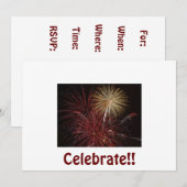 お祝い 招待状 (正面/裏面)