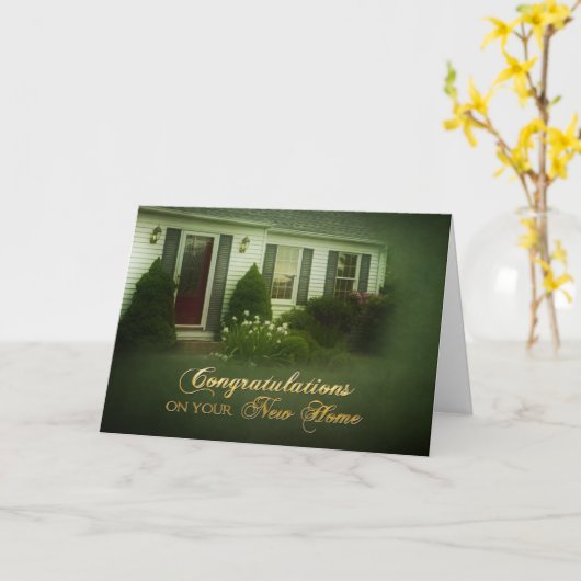 お祝い-新しい家庭 カード (黄色い花)