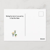 お祝い 新居 おしゃれな鉢植えの花 ポストカード (裏面)