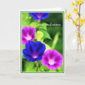 お祝い-朝顔の挨拶状 カード (黄色い花)
