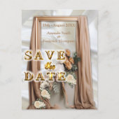 お祝い(白い花絹のまわりに) 案内ポストカード (正面)