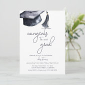 お祝い！私たちの卒業生のためのカスタムパーティー招待状 招待状 (スタンド正面)