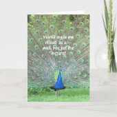 お祝い、"私をPeacocとして誇りを持ったにさせました カード (正面)