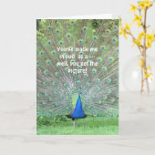 お祝い、"私をPeacocとして誇りを持ったにさせました カード (黄色い花)