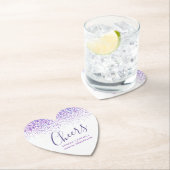 お祝い 紫 現代アート 水彩の点 ペーパーコースター (インサイチュ)