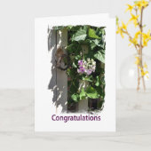 お祝い – 花の門 カード (黄色い花)