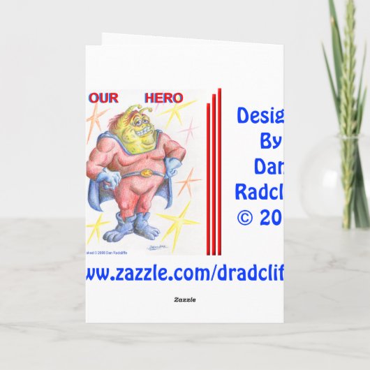 お祝い、英雄! カード (裏面)