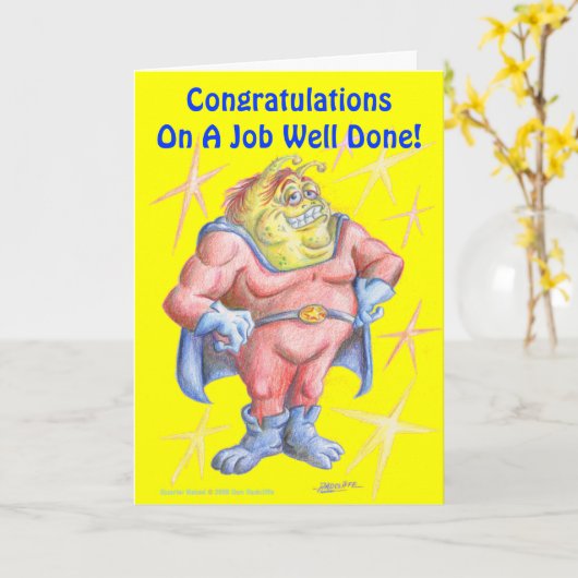 お祝い、英雄! カード (黄色い花)