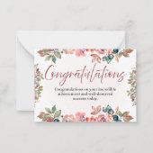 お祝い・記念日の招待状 ノートカード (正面)