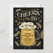 お祝い 誕生日 ビアマグ 招待状 (正面)