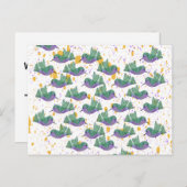 お祝い 誕生日 水彩 フミン鳥 ポストカード (正面/裏面)