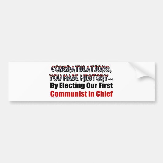 お祝い、責任者の共産主義者を選びました バンパーステッカー (正面)