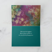 お祝い! 雲で歩いているラマ カード (内部)