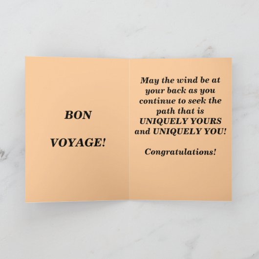 お祝い!  餞別! カード (内部)