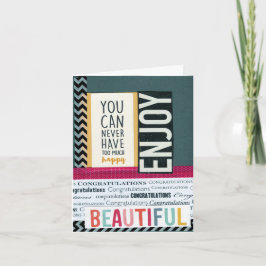 お祝いEnjoy 4つx 5.6を折りました カード