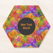 お祝いFireworks in Bright -絵を描追加文字 ペーパーコースター (正面)